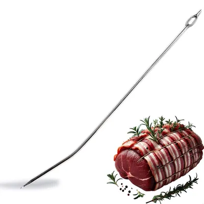 Spicknadel gebogen 26 cm Edelstahl 3 mm zum Bardieren