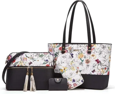 Obrázok produktu pre YTL Dámska kabelka Tote Shopper veľká taška cez rameno Black-beigefl