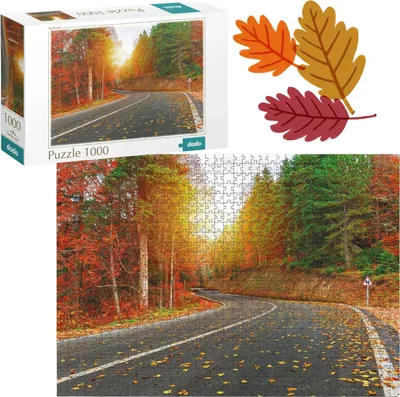 Produktbild von Herbstwald-Puzzle 1000 Teile Zum Zusammensetzen Buntes Bild Für Kinder