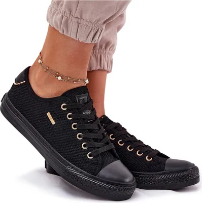 Zdjęcie produktu dla Materiałowe Trampki Damskie Big Star RR274765 Czarne 36