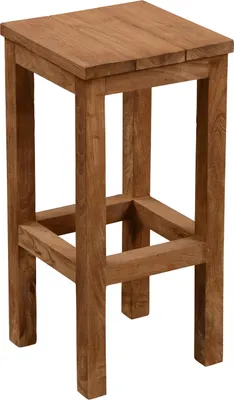 Zdjęcie produktu dla Stołek barowy Inko z drewna tekowego Abacus z recyklingowanego drewna tekowego 36,5 x 36,5 x 75 cm Stołek