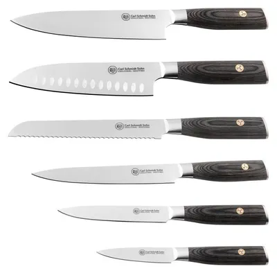Produktbild von APEX Universalmesser mit 13 cm Klinge aus rostfreiem Stahl, 2,0 mm Klingenstärke, Holzimitat-Griff