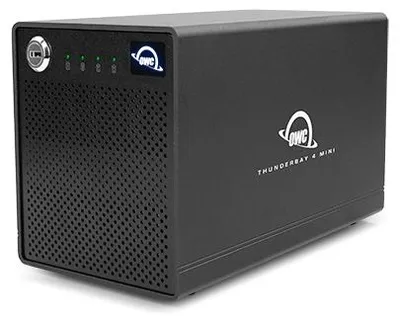 Zdjęcie produktu dla OWC ThunderBay 4 mini, Obudowa HDD/SSD, 2.5", SATA, 40 Gbit/s, Połączenie USB, Czarny