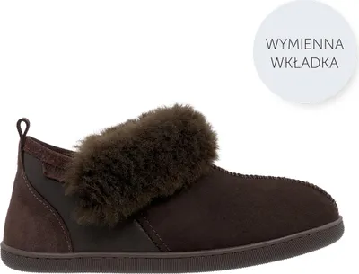 Obrázok produktu pre Vanuba Karayaka Papuče z jahňacej kože Dámska obuv - Dámske papuče do vane - Kožené vlnené papuče Dámske papuče - Pohodlná obuv Dámske papuče z jahňacej kože - 39 EU Kožená živica Brown Brown