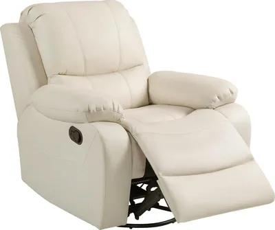 Produktbild von Relaxsessel Fernsehsessel mit Liegefunktion, Fußstütze, Taschenfederkernsystem, Drehbar TV-Sessel für Wohnzimmer, Schlafzimmer, Creme