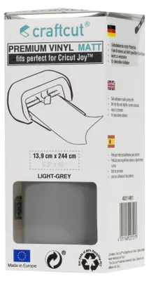 Produktbild von craftcut® Premium Plotterfolie matt 51 LIGHT-GREY 13,9 x 244 cm