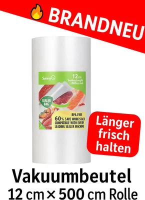 Obrázok produktu pre Vákuové vrecká 12 cm × 500 cm rolka Potraviny Čerstvé Vrecká na skladovanie Vákuové vrecká