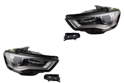 Produktbild von Scheinwerfer Satz passend für Audi A3 8V 04/12- Xenon D3S Li. & Re. + Nebelsche. 8V0941043C 8V0941043M 8V0941044C 8V0941044M 8V0941699D 8V09417 Johns