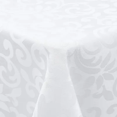 Obrázok produktu pre Obrus Jacquard, umývateľný, obdĺžnikový, 140x240 cm, biela, polyester