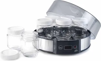 Productafbeelding van Lacor 69245 yoghurtmaker, capaciteit 7, kristalafdekking, timer, vaatwasmachinebestendige kom