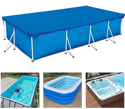 Productafbeelding van Rechthoekige zwembadafdekking, 400 x 211 cm. Waterdicht en regenbestendig