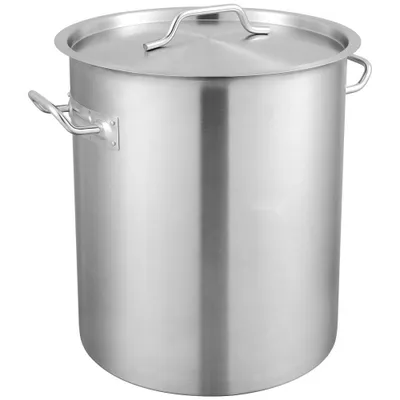 Produktbild von "Kochtopf - Edelstahl 39,7 L - Großer Suppentopf mit Sieb - Spargeltopf und Soßentopf - Praktischer Induktionskochtopf für Große Zutaten - 350 x 410 mm"