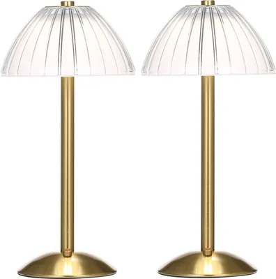 Produktbild von 2 STK. Kabellose Tischlampe, ueber USB wiederaufladbare LED-Schreibtischlampe mit Touch-Steuerung, dimmbar, 3 Lichtfarben, Nachttischlampe, Leselampe fuer Bars, Restaurants, CafšŠs