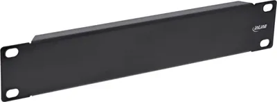 Produktbild von InLine 10" Blindplatte, 1HE, RAL 9005 schwarz, Blindverschlussplatte, SPCC, Stahl, Schwarz, 1 Stück(e), 121 g