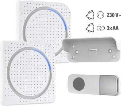 Produktbild von Solight wireless, weiß, Lerncode und 2× Empfänger (für Steckdose und Batterie)