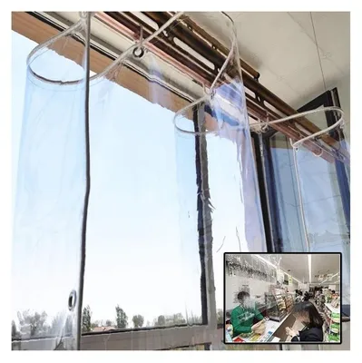 Produktbild von Wasserdichte Plane – Transparentes PVC mit Ösen