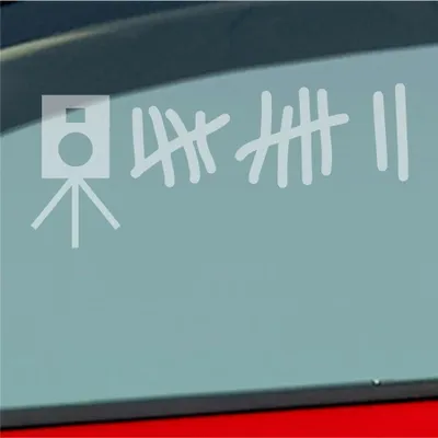Produktbild von Auto Aufkleber   Strichliste Tuning 15x6,5 cm Milchglas Sticker Heckscheibenaufkleber