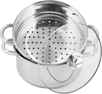 Produktbild von Kinghoff Dampfgartöpfe 5,0l 24cm 3 Elemente KH3318