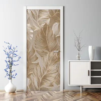 Produktbild von Dekorative Aufkleber Tür Deko selbstklebend Klebefolie Türtato Türposter Elegante Blätter 77 x 200 cm