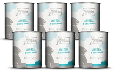 Produktbild von MjAMjAM - Premium Nassfutter für Katzen - zarte Ziege an leckeren Möhrchen, 6er