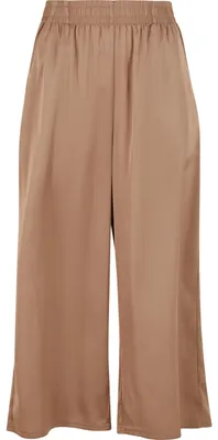 Produktbild von Urban Classics Damen Hose Ladies Satin Wide Leg Culotte, Weite Hose für Frauen,
