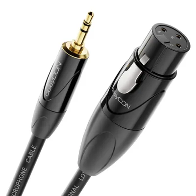 Produktbild von deleyCON 2m XLR Buchse auf 3,5mm Klinke Stecker Stereo AUX Kabel