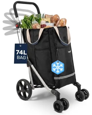 Obrázek produktu pro Nákupní vozík - 74 l - Skládací - Lehký - S odnímatelnými kolečky