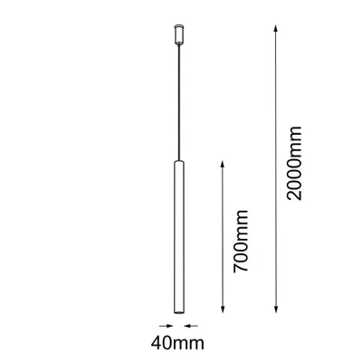 Immagine prodotto di Lampada a sospensione tubolare bianca/ottone AKADI 1xGU10 4W Amplex