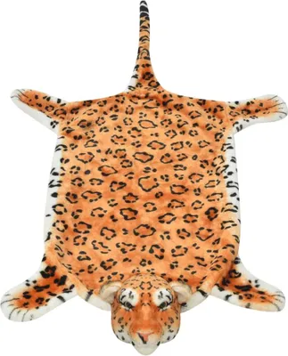 Obrázek produktu pro vidaXL Plyšový koberec z leopardí kůže 139 cm hnědý