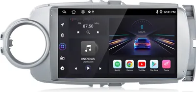 Zdjęcie produktu dla 9'Carplay' Nawigacja Android13 2+64GB DAB Radio 4Core Dla Toyota Yaris 2012-2017 BT SWC WIFI 2DIN DAB+FM