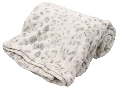 Immagine prodotto di HOME ELEMENTS Coperta 150 x 200 cm, 220 GSM, bianca con motivo