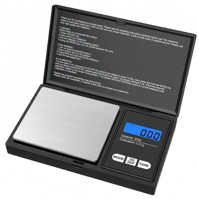 Produktbild von Taschenwaage, Feinwaage Digitalwaage 200G/0,01G Präzisionswaage, mit TARE- und Kalibrierfunktion, für Gold, Schmuck, Kaffee und Backen