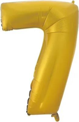 Obrázok produktu pre Číslo Zlatá matná zlatá číslica 7 fóliový balón 92 cm