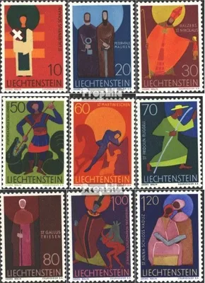 Produktbild von Briefmarken Liechtenstein 1967 Mi 486-494 (kompl.Ausg.) postfrisch Kirchenpatrone