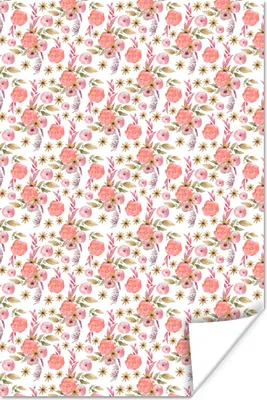 Produktbild von MuchoWow® Poster Blumen - Collage - Rosa 20x30 cm - Papierdruck