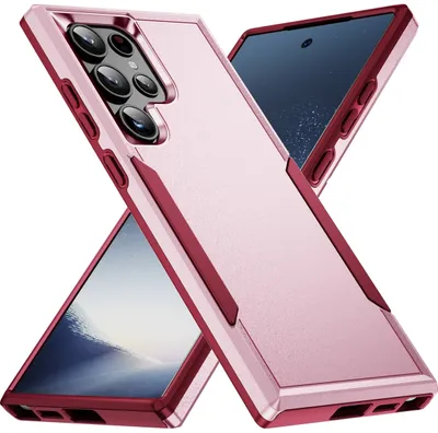Produktbild von Mobigear Heavy Armor  Samsung Galaxy S24 Ultra Hülle Hardcase Backcover Stoßfest - Pink