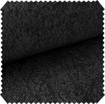 Produktbild von novely® MONIQUE Samtweicher Bouclé-Velours-Stoff, Schwer Entzündbar Meterware 1lfm - Farbe: 99 Schwarz
