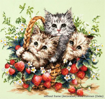 Zdjęcie produktu dla Zestaw do haftu krzyżykowego Magic Needle Lovely Kittens, 35 x 31 cm