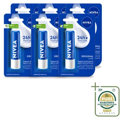 Productafbeelding van 6 x Nivea Lippenbalsem Original - Voorraadverpakking - 6 stuks