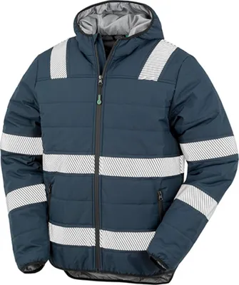 Immagine prodotto di Result Genuine Recycled R500X | Recycled Ripstop Padded Safety Jacket - Giacca da lavoro - Colore: Navy - Taglia: S
