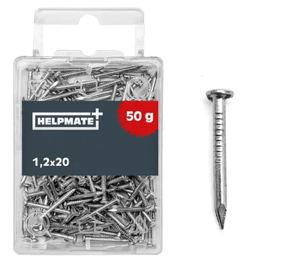Productafbeelding van HELPMATE – Rundkopschroef 1,2x20 mm, verzinkt – 50 gram
