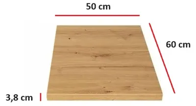Produktbild von Küchen Arbeitsplatte 50 cm 38 mm Küchenzeile Küchenblock Eiche Artisan Eko Stilo