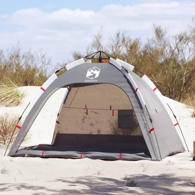 Produktbild von Design Strandzelt 2 Personen Grau Quick Release Wasserdicht, Campingzelte 2024 Neu