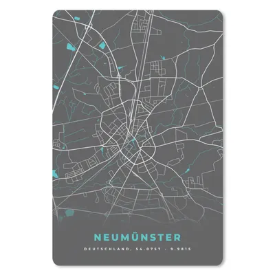 Produktbild von MuchoWow® Mauspad Mousepad Neumünster - Stadtplan - Blau - Karte - Deutschland 40x60 cm - Mousepads - Maus Mat - Pad - Mausunterlage - Schreibtisch Accesoire