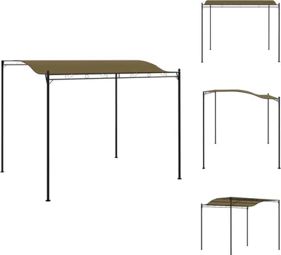Produktbild von vidaXL Pavillon 3x2,4 m Taupe 180 g/m² -  Pavillons & Partyzelte