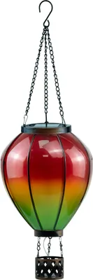 Produktbild von LED XL Solar Laterne Heißluftballon Windlicht Metallgestell Dekoration Garten