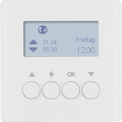 Produktbild von Berker 85741129 - Auslöser Rollo/Jalousie - LCD - IP20 - Metall - Kunststoff - Berker Q.1/Q.3 - 12 V