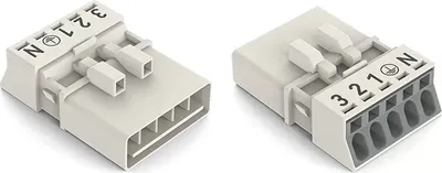Immagine prodotto di Connettore WAGO; a 5 poli; codice A; bianco 890-235