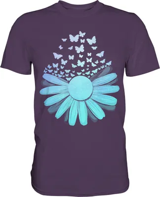 Produktbild von Gänseblume Pastel Schmetterlinge T-Shirt – Urban Purple / 3XL