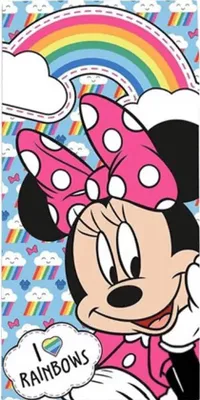 Productafbeelding van Minnie Mouse strandlaken Rainbows 70 x 140 cm